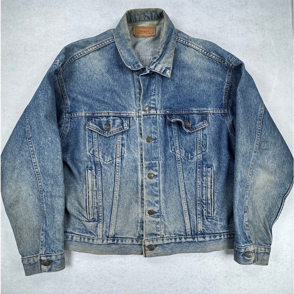 Vintage Levi's 70507 80's Type III Denim Trucker Jean Jacket XL Made in USA